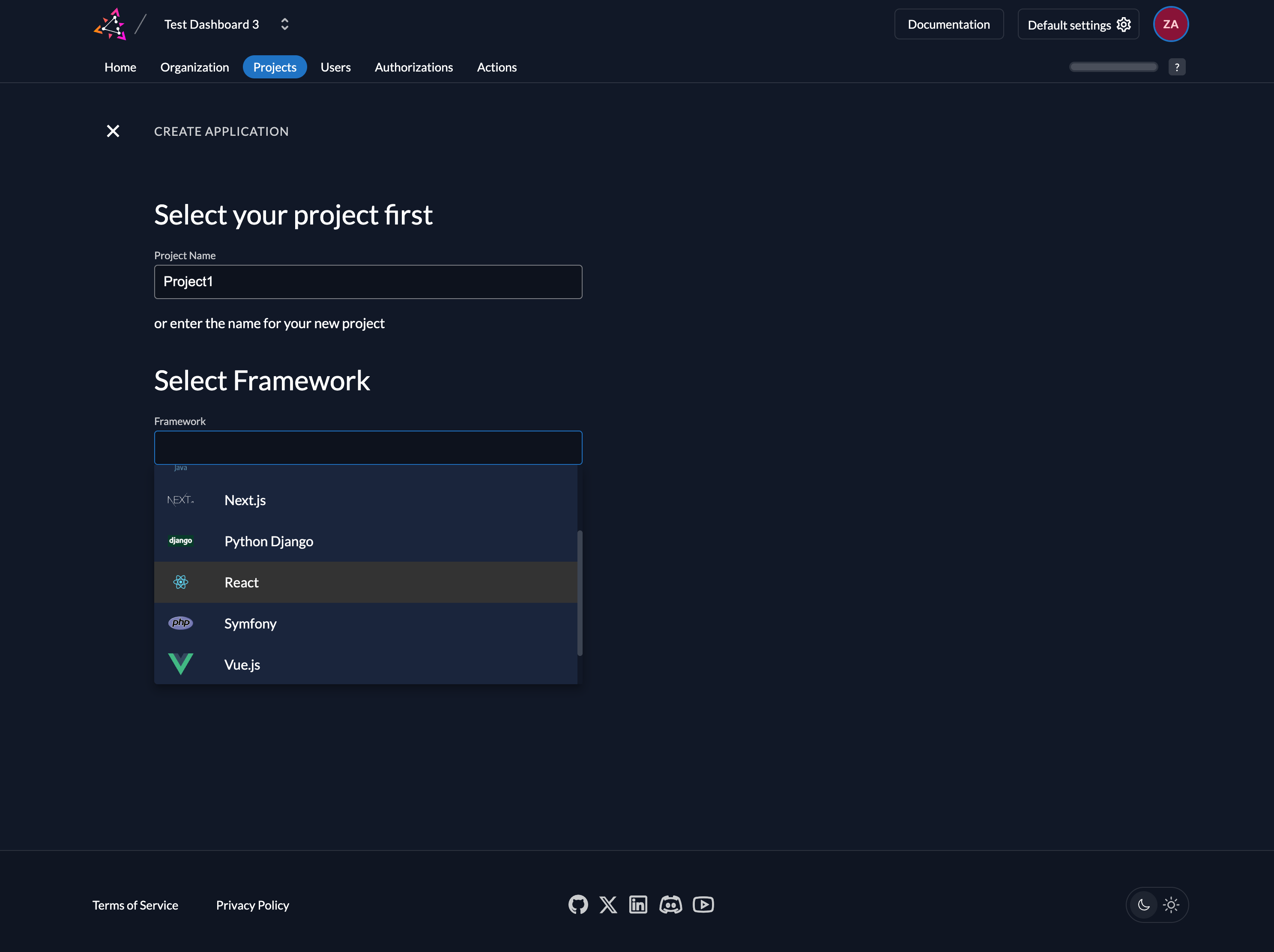 Project Name and Framework/Language